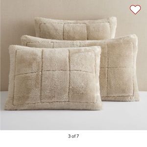 Pottery Barn Faux Fur Sham set of two